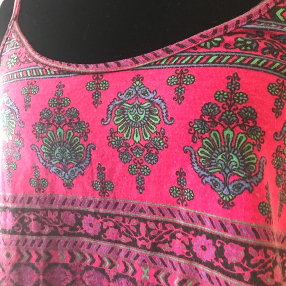 Floral Crop Tank Top open back - Picture 6 of 7